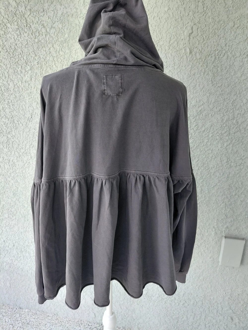 NWT Aerie Lounge Hoodie Peplum Hem Oversized Cozy Sweatshirt M - Picture 3 of 11